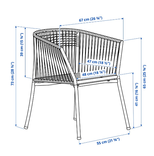 GHẾ NGOÀI TRỜI SEGERÖN IKEA - XANH LÁ