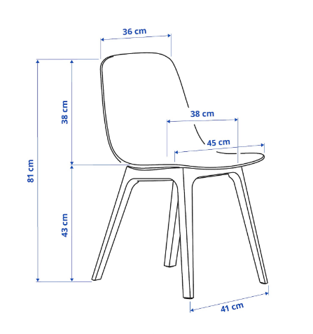 GHẾ TỰA ODGER IKEA - ĐỎ