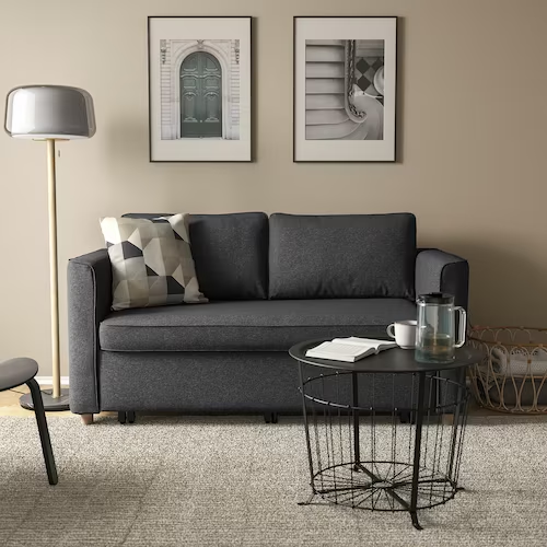 GHẾ GIƯỜNG SOFA 2 CHỖ PÄRUP IKEA - XÁM ĐEN