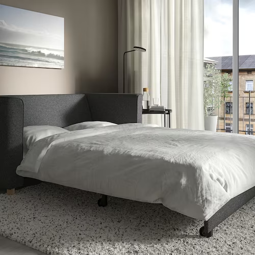 GHẾ GIƯỜNG SOFA 2 CHỖ PÄRUP IKEA - XÁM ĐEN