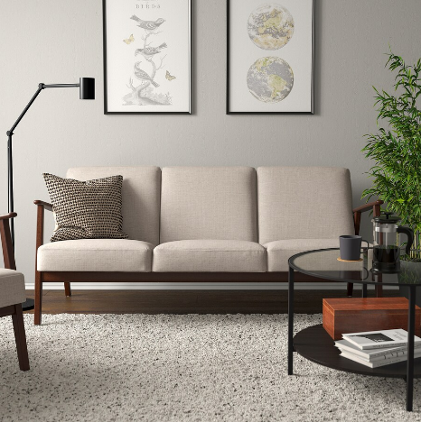 GHẾ SOFA 3 CHỖ EKENÄSET IKEA - BE NHẠT