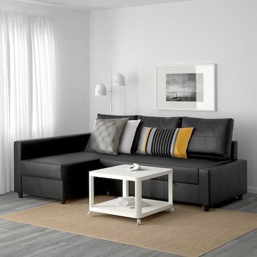 GHẾ SOFA GÓC FRIHETEN IKEA - ĐEN