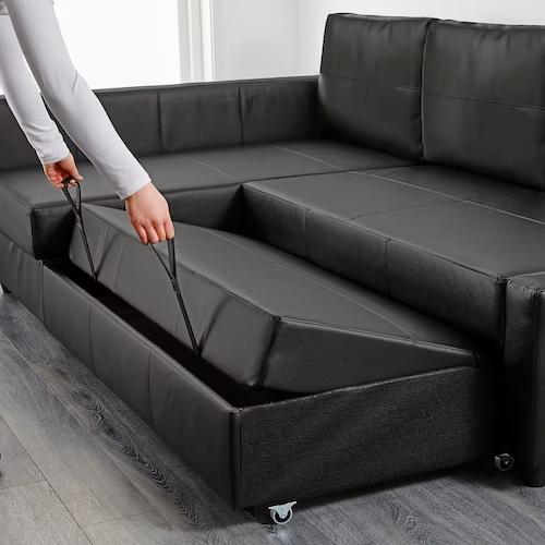 GHẾ SOFA GÓC FRIHETEN IKEA - ĐEN