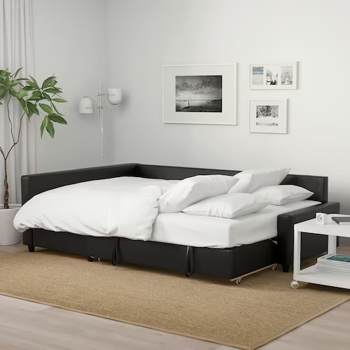 GHẾ SOFA GÓC FRIHETEN IKEA - ĐEN