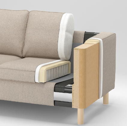 GHẾ SOFA 3 CHỖ NGỒI PÄRUP IKEA - BE Gunnared