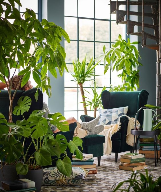 GHẾ SOFA STRANDMON IKEA - XANH ĐẬM