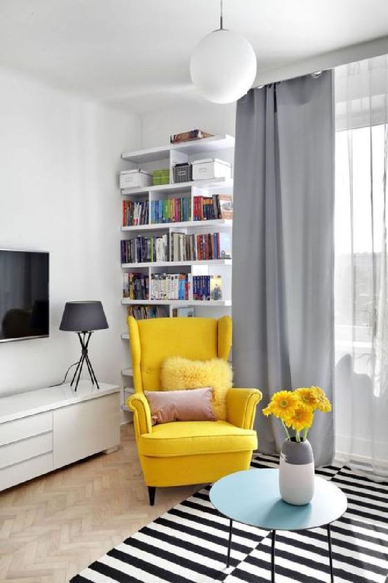 GHẾ SOFA STRANDMON IKEA - MÀU VÀNG