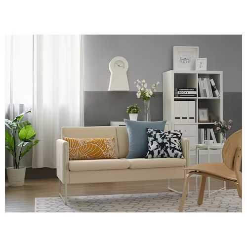 GHẾ SOFA 2 CHỖ VACKERBY IKEA - BE XÁM