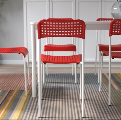 GHẾ TỰA ADDE IKEA - MÀU ĐỎ