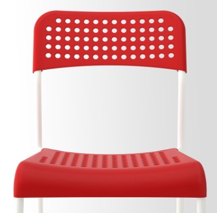 GHẾ TỰA ADDE IKEA - MÀU ĐỎ