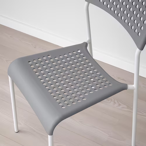 GHẾ TỰA ADDE IKEA - MÀU XÁM