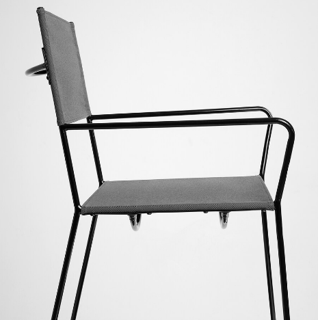 GHẾ TỰA HÖGALT IKEA - ĐEN/XÁM
