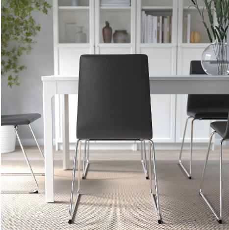 GHẾ TỰA LILLÅNÄS IKEA - MẠ CROM/ĐEN BÓNG