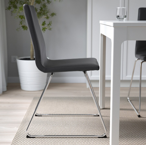 GHẾ TỰA LILLÅNÄS IKEA - MẠ CROM/ĐEN BÓNG