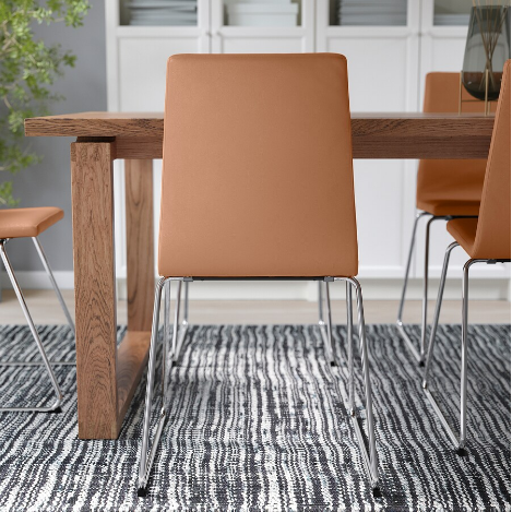 GHẾ TỰA LILLÅNÄS IKEA - MẠ CROM/NÂU