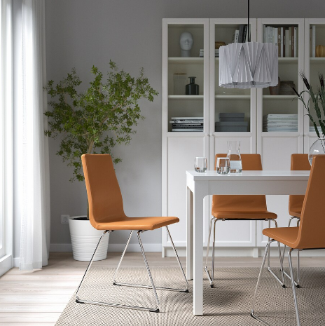 GHẾ TỰA LILLÅNÄS IKEA - MẠ CROM/VÀNG NÂU