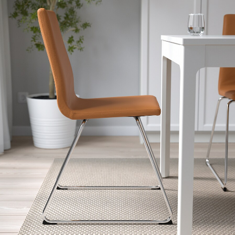 GHẾ TỰA LILLÅNÄS IKEA - MẠ CROM/VÀNG NÂU