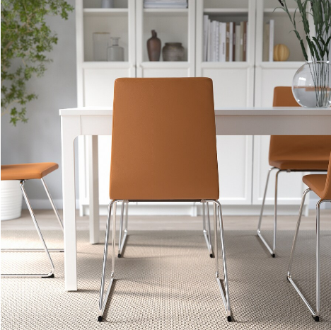 GHẾ TỰA LILLÅNÄS IKEA - MẠ CROM/VÀNG NÂU