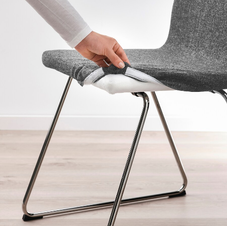 GHẾ TỰA LILLÅNÄS IKEA - MẠ CROM/XÁM