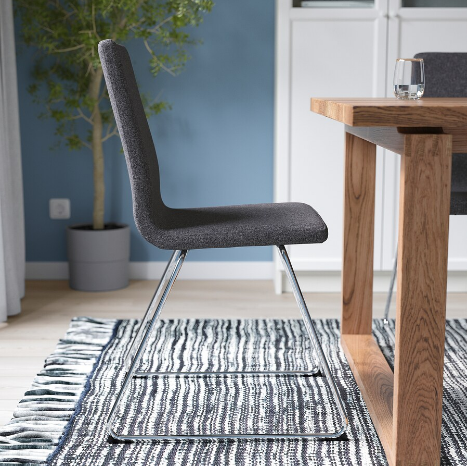 GHẾ TỰA LILLÅNÄS IKEA - MẠ CROM/XÁM