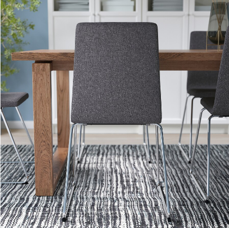 GHẾ TỰA LILLÅNÄS IKEA - MẠ CROM/XÁM