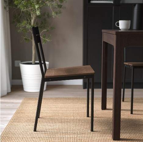 GHẾ TỰA SANDSBERG IKEA - ĐEN / NÂU