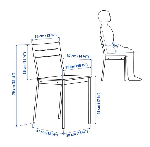 GHẾ TỰA SANDSBERG IKEA - ĐEN / NÂU
