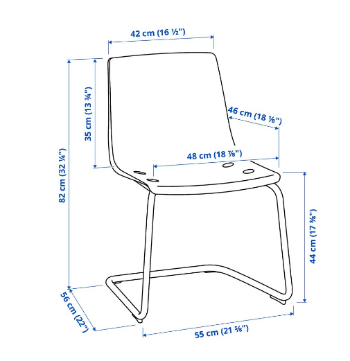 GHẾ TỰA TOBIAS IKEA - XANH