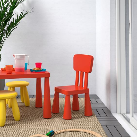 GHẾ TỰA TRẺ EM MAMMUT IKEA - ĐỎ