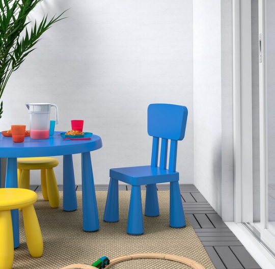 GHẾ TỰA TRẺ EM MAMMUT IKEA - XANH DƯƠNG