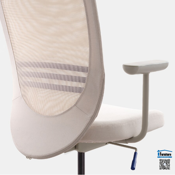 GHẾ VĂN PHÒNG CÓ TAY VỊN FLINTAN IKEA - Màu be