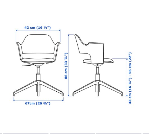 GHẾ VĂN PHÒNG FJÄLLBERGET IKEA - SỒI / BE