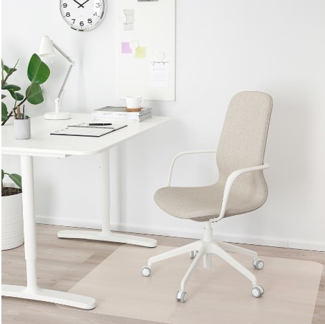 GHẾ VĂN PHÒNG CÓ TAY VỊN LÅNGFJÄLL IKEA - BE / TRẮNG