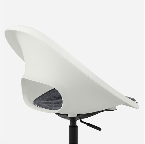 GHẾ XOAY CÓ ĐỆM LOBERGET / MALSKÄR IKEA - TRẮNG / ĐEN / XÁM ĐẬM