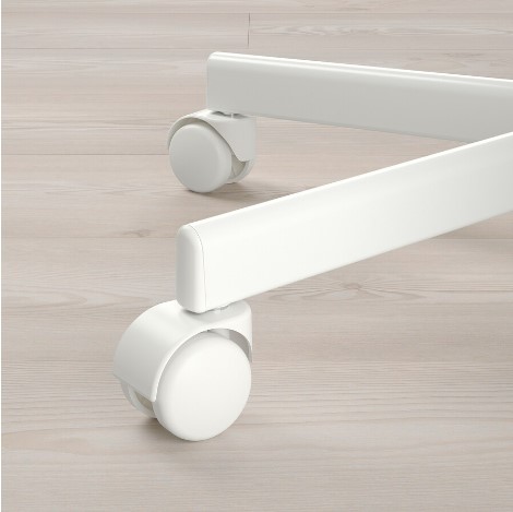 GHẾ XOAY CÓ ĐỆM LOBERGET / MALSKÄR IKEA - TRẮNG / XÁM NHẠT