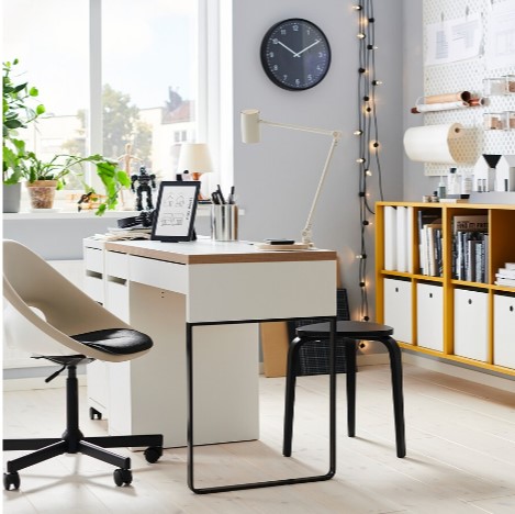 GHẾ XOAY ELDBERGET / MALSKÄR IKEA - BE / ĐEN