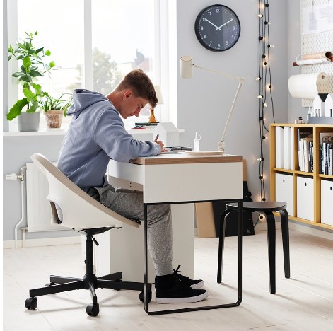 GHẾ XOAY ELDBERGET / MALSKÄR IKEA - BE / ĐEN