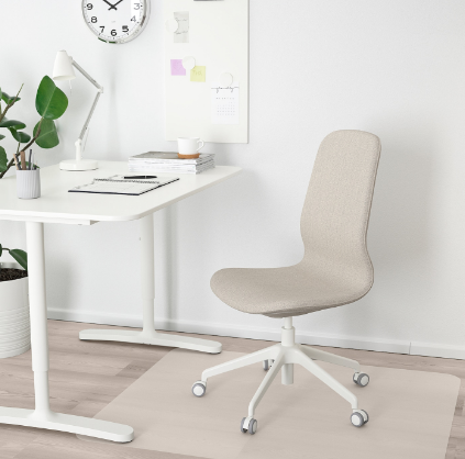 GHẾ XOAY VĂN PHÒNG LÅNGFJÄLL IKEA - BE/TRẮNG