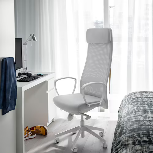 GHẾ XOAY VĂN PHÒNG MARKUS IKEA - XÁM NHẠT