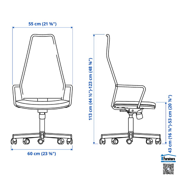 GHẾ XOAY VĂN PHÒNG/GHẾ CHƠI GAME HUVUDSPELARE IKEA - ĐEN/ĐỎ