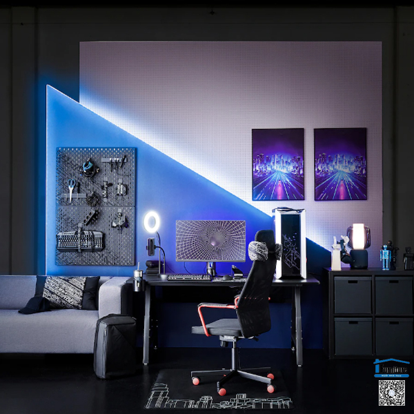 GHẾ XOAY VĂN PHÒNG/GHẾ CHƠI GAME HUVUDSPELARE IKEA - ĐEN/ĐỎ