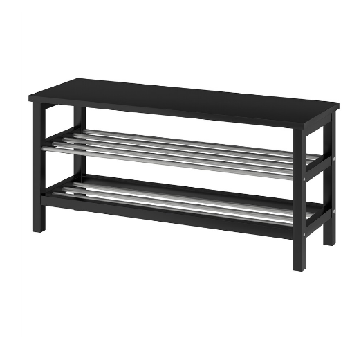 GIÁ DÀI ĐỂ GIẦY TJUSIG IKEA - ĐEN 108x34x50 cm