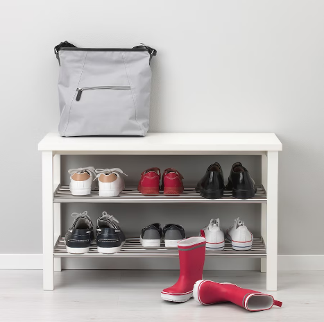 GIÁ ĐỂ GIẦY TJUSIG IKEA - TRẮNG 81x34x50 cm