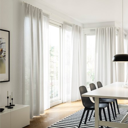 GIÁ ĐỠ RÈM VIDGA IKEA - TRẮNG 12 cm