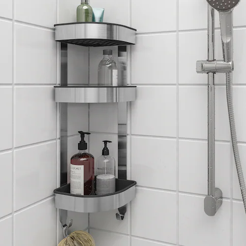 GIÁ GÓC 3 TẦNG ĐỰNG ĐỒ NHÀ TẮM BROGRUND IKEA 19x58 cm