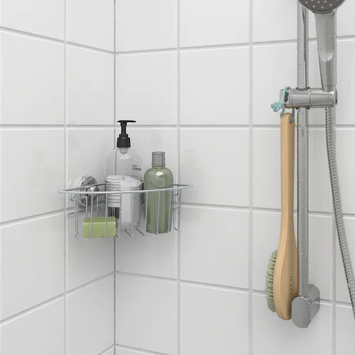 GIÁ GÓC ĐỰNG ĐỒ NHÀ TẮM KROKFJORDEN IKEA - MẠ KẼM 20x11 cm