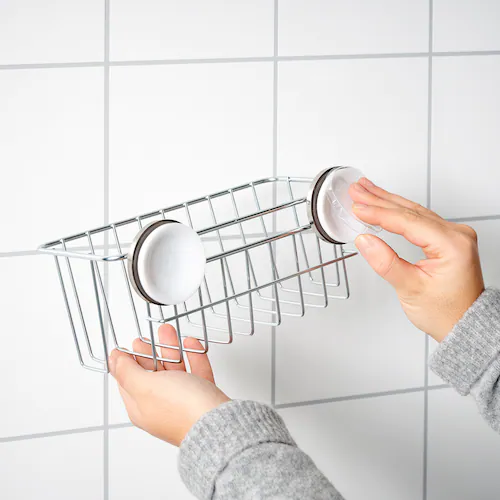 GIÁ GÓC ĐỰNG ĐỒ NHÀ TẮM KROKFJORDEN IKEA - MẠ KẼM 20x11 cm