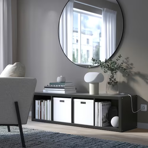 TỦ / KỆ KALLAX IKEA - NÂU ĐEN 42x147 cm