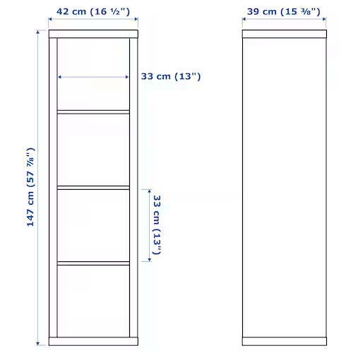 TỦ / KỆ KALLAX IKEA - MÀU SỒI 42x147 cm
