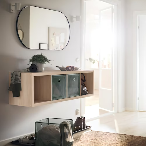 TỦ / KỆ KALLAX IKEA - MÀU SỒI 42x147 cm